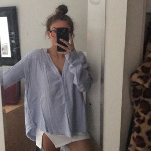 Freepeople baby blue shirt
